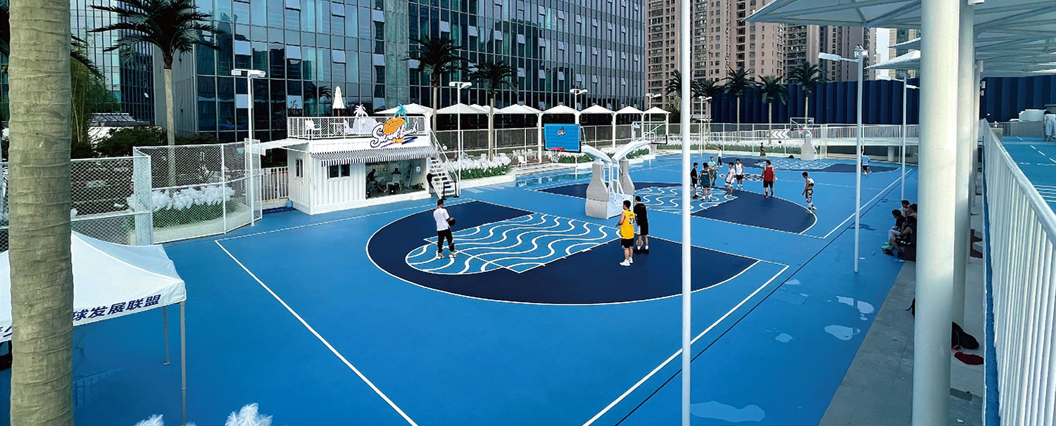 Hard acrylic court